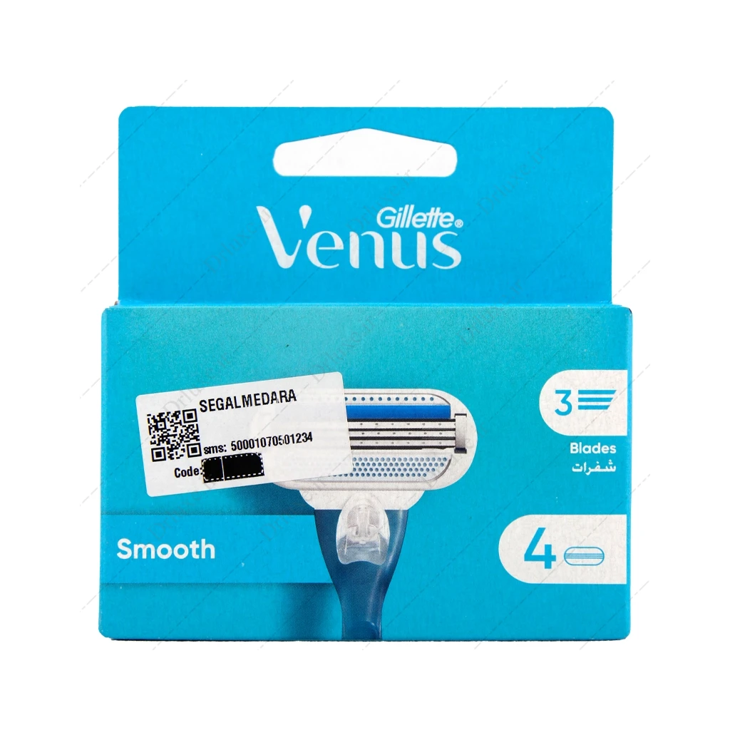 تیغ یدک 3 لبه ژیلت مدل ونوس اسموت 4 عدد